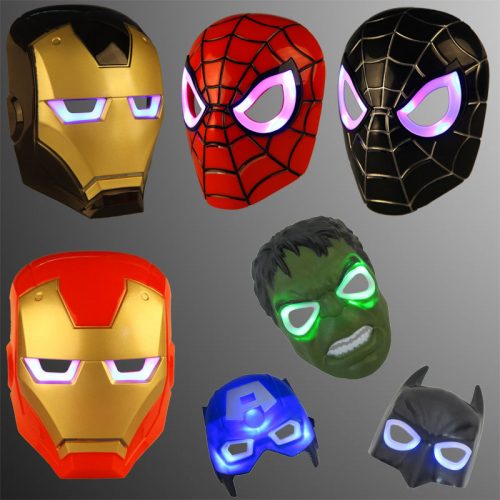 Светящиеся светодиодные детские маски супергероев