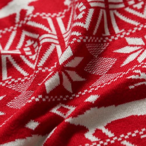 Мужской зимний новогодний свитер пуловер с оленями (красный, черный, синий)