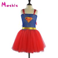Детские платья супергероев без рукавов для девочек