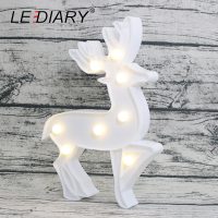 Новогодний светодиодный 3D ночник лампа (снежинка, елка, звездочка, олень, колокольчик)