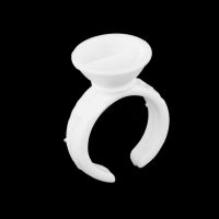 Одноразовые пластиковые кольца для клея для процедуры наращивания ресниц 100 шт.