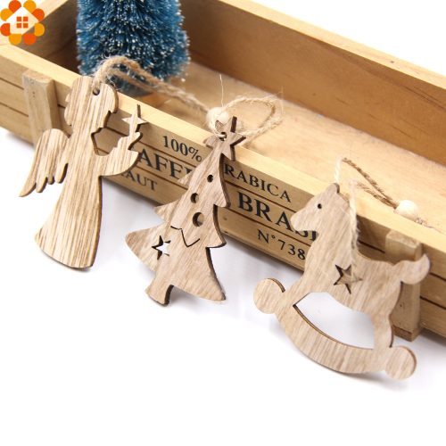 Набор деревянных елочных игрушек фигурок для раскрашивания 10 шт.