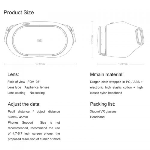 3D очки виртуальной реальности Xiaomi VR Play 2 Headset