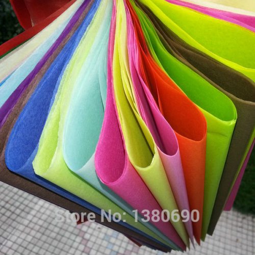 Упаковочная бумага для подарков, цветов 10 шт. 50х70 см (26 цветов на выбор)