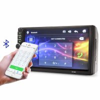 HIEI Автомобильная сенсорная Bluetooth FM магнитола с дистанционным управлением, HD экраном 7”, поддержкой камеры заднего вида и GPS навигатором