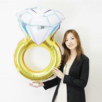 Большой воздушный шар Кольцо с бриллиантом