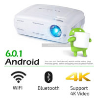 AUN AKEY2 Цифровой светодиодный WI-FI Bluetooth 4К проектор для домашнего кинотеатра 3500 люмен Android 6.0 Full HD 1080 P LED ТВ
