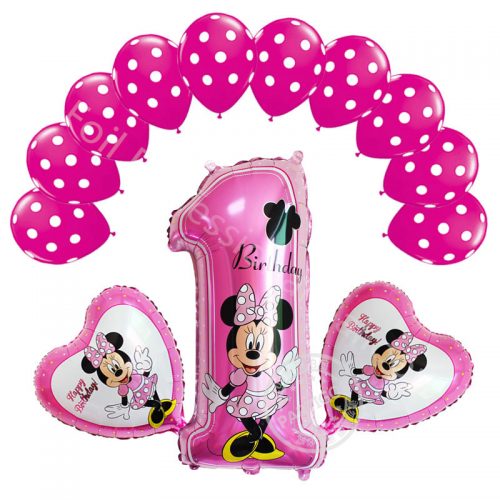 Фольгированные праздничные воздушные шары с Микки и Минни Маусами на день рождения ребенка