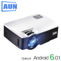 AUN AKEY1 Цифровой светодиодный проектор для домашнего кинотеатра 1800 люмен HDMI Full HD 1080 P
