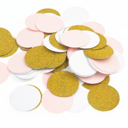 Праздничное разноцветное бумажное круглое и в виде звездочек конфетти