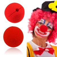 Красный клоунский нос 10 шт.