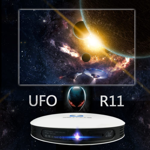 BYINTEK UFO R11 Цифровой портативный светодиодный 3D Wi-Fi Bluetooth проектор для домашнего кинотеатра DLP HD 1080 P