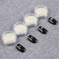 Микробисер бульонки цвета серебро для дизайна ногтей, маникюра, скрапбукинга 0.8/1.0/1.2/1.5 мм