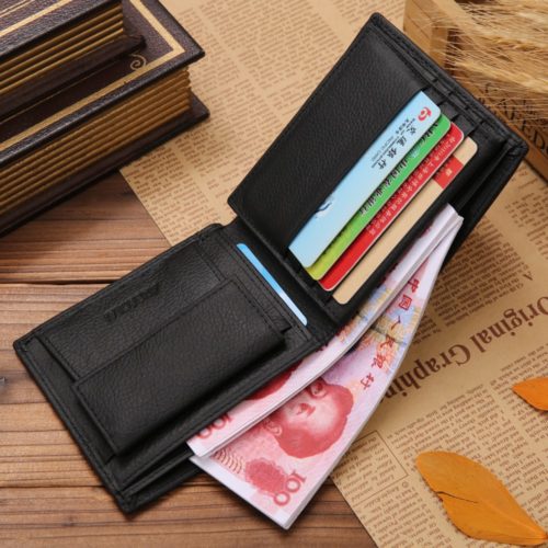 Мужской бумажник кошелек из натуральной кожи с отделением для монет