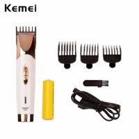 Kemei Аккумуляторный триммер машинка для стрижки бороды, волос
