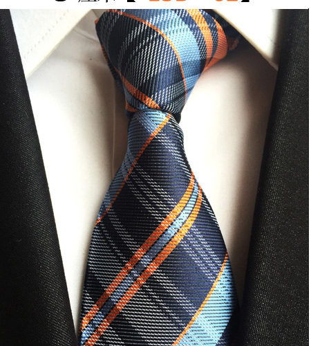 Мужской классический шелковый галстук с узором в клетку и полоску 8 см