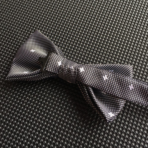Мужская бабочка-галстук на свадьбу из полиэстера и шелка с узором 12х6 см