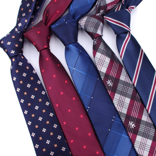 Мужской деловой или свадебный галстук из полиэстера с узором 6 см