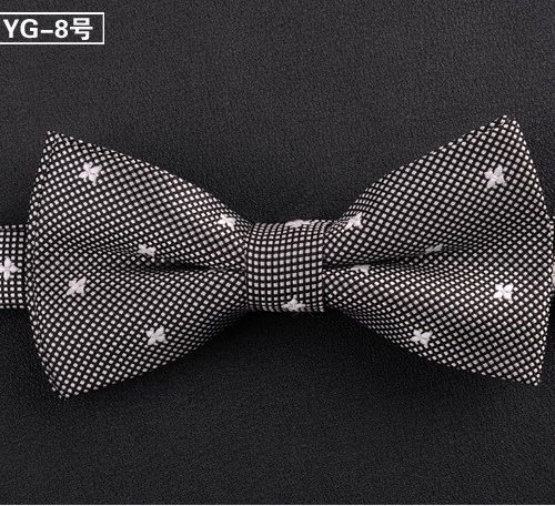 Мужская бабочка-галстук на свадьбу из полиэстера и шелка с узором 12х6 см