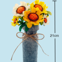 DIY наборы фетровые цветы в вазе