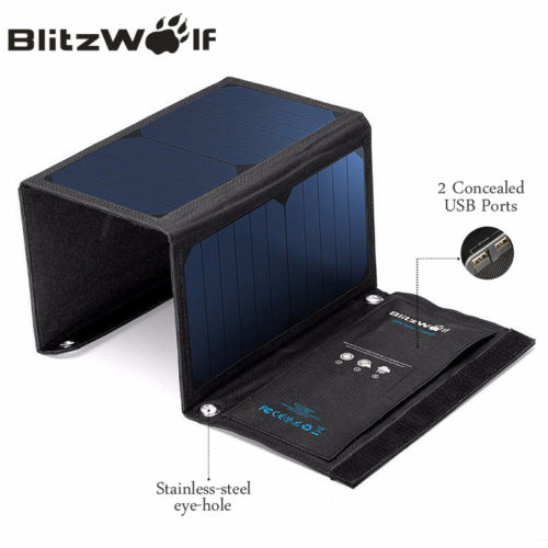 Blitzwolf Солнечное портативное зарядное устройство батарея 20 Вт