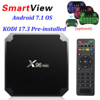 Беспроводной медиаплеер смарт тв-приставка к телевизору VONTAR mini X96 Android 7.1 + пульт