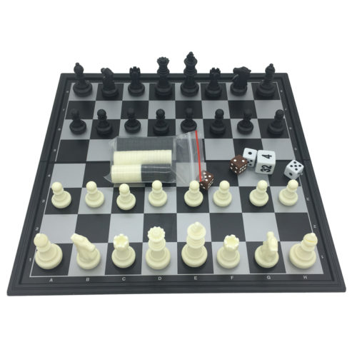 Магнитный мини набор настольных игр 3 в 1 – шахматы, шашки, нарды