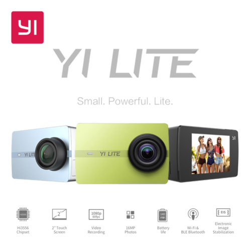 Спортивная экшн камера Yi Lite 4К 150° с экраном 2″
