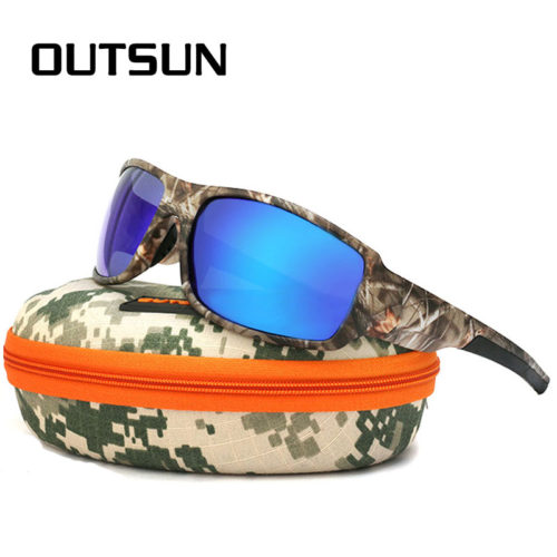 Мужские солнцезащитные поляризованные очки с пластиковой камуфляжной оправой для вождения или рыбалки