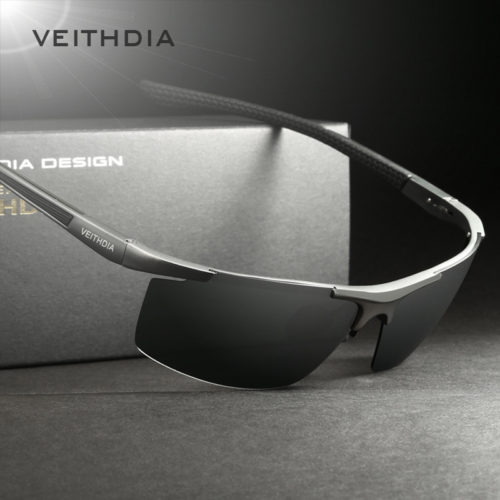 VEITHDIA Мужские солнцезащитные поляризованные очки с пластиковой оправой и зеркальными линзами для вождения