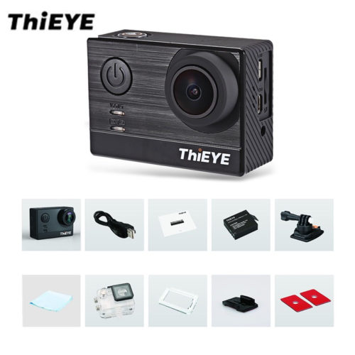 Спортивная водонепроницаемая экшн камера ThiEYE T5e WiFi 4K 170° 12MP с сенсорным экраном 2″