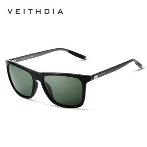 VEITHDIA Мужские классические поляризованные солнцезащитные очки с алюминиевой оправой и зеркальными антибликовыми линзами