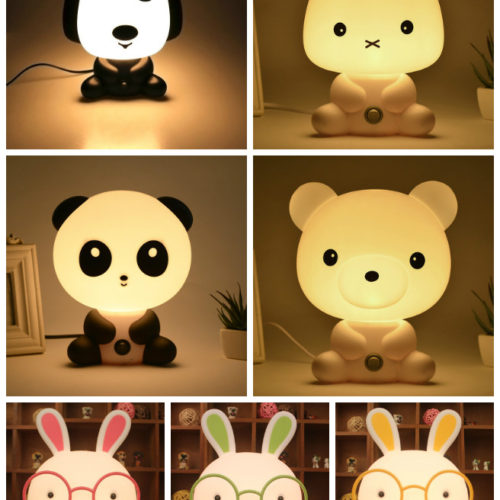 Детский LED лампа ночник в виде животных