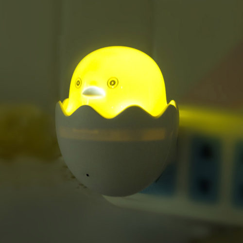 Светодиодный детский ночник в розетку Цыпленок в яйце