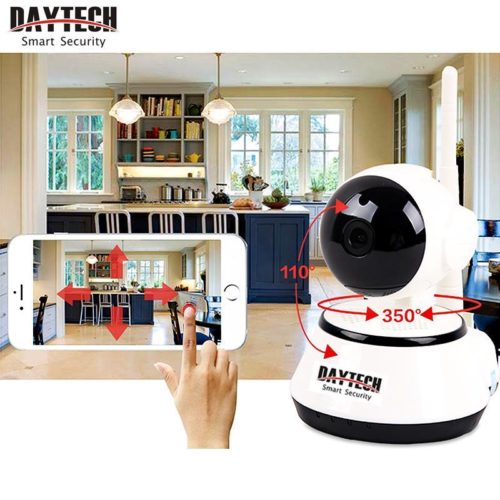 Daytech беспроводная Wi-Fi Ip-камера видеонаблюдения 350° 720 P HD с функцией ночного видения и с датчиком движения