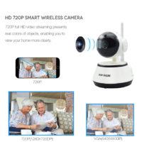 TPTEK беспроводная Wi-Fi Ip-камера видеонаблюдения 720 P с функцией ночного видения и с датчиком движения