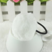 Резинки для волос с пушистым помпоном из искусственного меха кролика 6 шт.