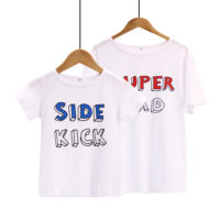 Прикольные одинаковые футболки с надписями для папы и сына