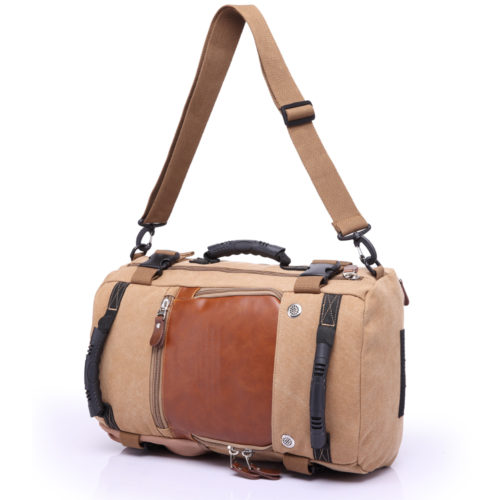 Дорожный большой тканевый практичный рюкзак-сумка для путешествий