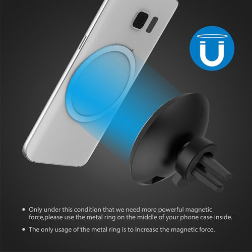 Henzarne Беспроводное автомобильное магнитное зарядное устройство-держатель для телефона iPhone, Samsung с поворотом на 360 градусов