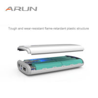 ARUN Power bank dual usb портативное ультратонкое зарядное устройство аккумулятор на 20000 мАч