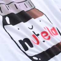 Женская укороченная футболка с рисунком банки Нутеллы (Nutella)