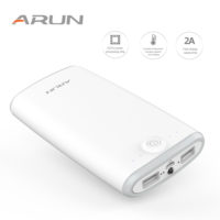 ARUN Power bank dual usb портативное ультратонкое зарядное устройство аккумулятор на 20000 мАч
