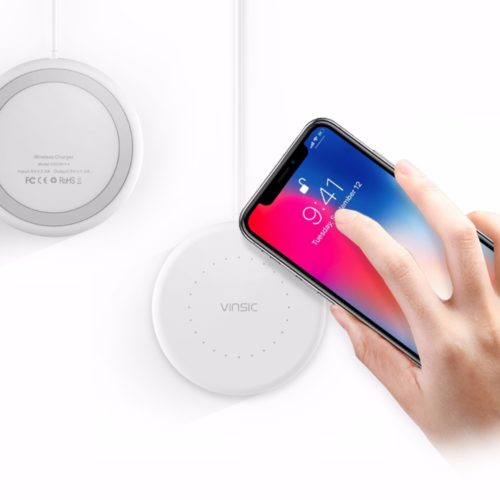 Vinsic Mini Беспроводное универсальное круглое зарядное устройство для Samsung, iPhone, Nokia, LG, Motorola
