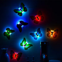 Светящиеся объемные декоративные 3D бабочки наклейки на стену и шторы