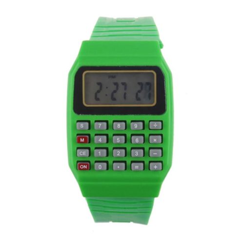 Наручные силиконовые детские часы-калькулятор