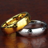 Мужское кольцо Всевластия (из Властелин колец) из вольфрама с надписью