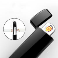 Электрическая ультратонкая сенсорная перезаряжаемая зажигалка со сканером отпечатка пальца с зарядкой от USB