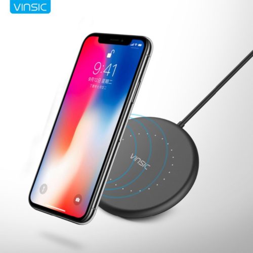 Vinsic Mini Беспроводное универсальное круглое зарядное устройство для Samsung, iPhone, Nokia, LG, Motorola