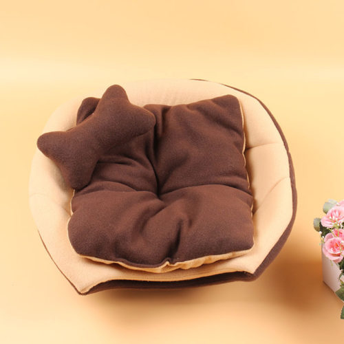 Уютный мягкий домик-кровать со съемным верхом и подушкой для лежания для кошек и собак